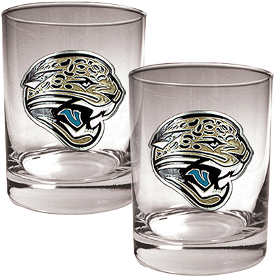 NFL Jaguars 14oz 2 piece Rocks Glass Set