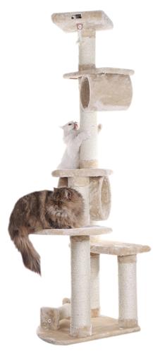 Armarkat 74 " H Press Wood Real Wood Cat Tree With Cured Sisal Posts for Scratching, A7463