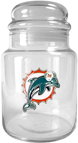 NFL Miami Dolphins Glass Candy Jar