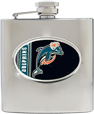 NFL Miami Dolphins 6oz Stainless Steel Flask