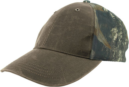 ROCKPOINT Brown Bill & Front Sportsman Cap. Embroidery is available on this item.