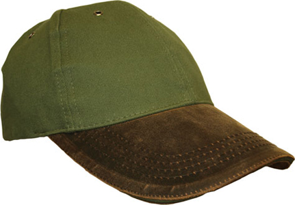 ROCKPOINT Forest Green/Brown Sportsman Cap. Embroidery is available on this item.