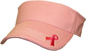 ROCKPOINT Pink Ribbon Visor - Football Equipment and Gear