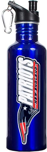 NFL Patriots Blue Stainless Water Bottle
