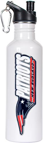NFL Patriots White Stainless Water Bottle