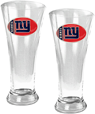NFL New York Giants 2 Piece Pilsner Glass Set