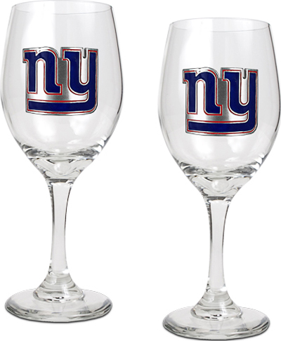 NFL New York Giants 2 Piece Wine Glass Set