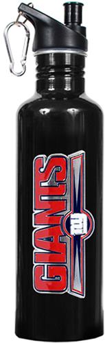NFL New York Giants Black Stainless Water Bottle