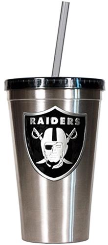 NFL Oakland Raiders 16oz Tumbler with Straw