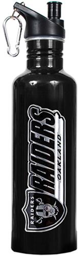 NFL Oakland Raiders Black Stainless Water Bottle