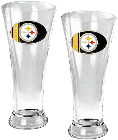 NFL Pittsburgh Steelers 2 Piece Pilsner Glass Set