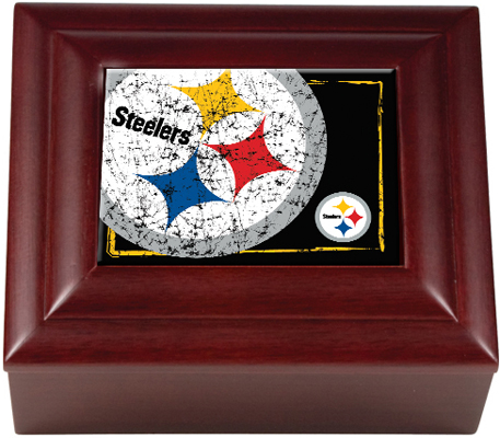 NFL Pittsburgh Steelers Mahogany Keepsake Box