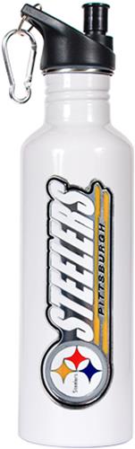 NFL Pittsburgh Steelers White Water Bottle