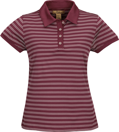 TRI MOUNTAIN Mesa Women's Ultra Cool Striped Polo. Printing is available for this item.