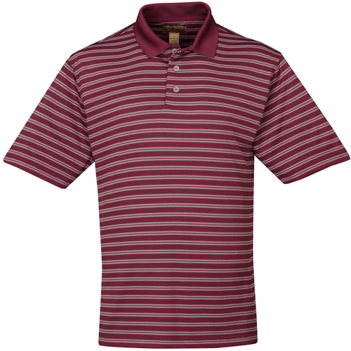 TRI MOUNTAIN Solano Ultra Cool Striped Polo. Printing is available for this item.