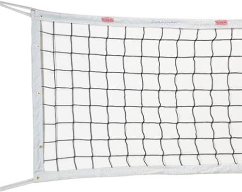 Heavy Duty Volleyball Net - Standard 31.2ft X 3.3ft Competition Net, Outdoor HDPE Knotted Mesh, 5mm Steel Cable