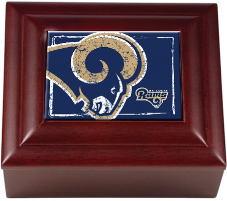 NFL St. Louis Rams Mahogany Keepsake Box - Fan Gear