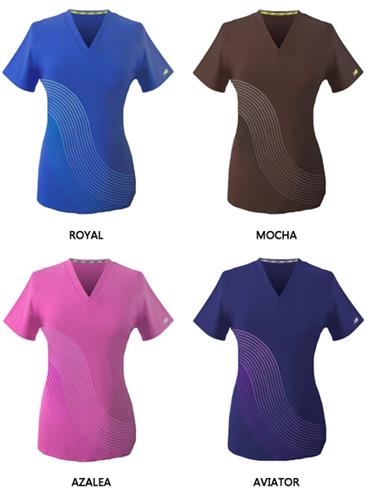 New Balance Healthcare Aerial Scrub Tops. Embroidery is available on this item.