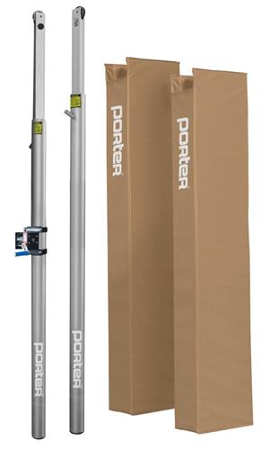 Porter Powr Line 3.5" End Standards w/ Padding Volleyball (PAIR). Free shipping.  Some exclusions apply.