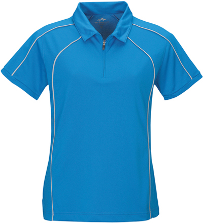 TRI MOUNTAIN Lady Hornet Ultra Cool Zip-Up Polo. Printing is available for this item.