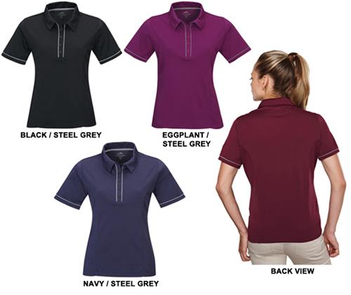 TRI MOUNTAIN Splice Women's Ultra Cool Polo w/Trim. Printing is available for this item.