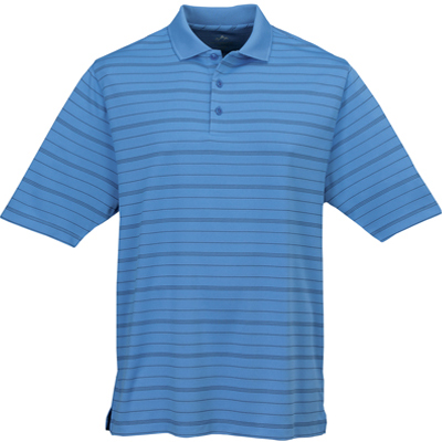 TRI MOUNTAIN Manchester Ultra Cool Striped Polo. Printing is available for this item.