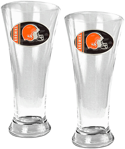 NFL Cleveland Browns 2 Piece Pilsner Glass Set