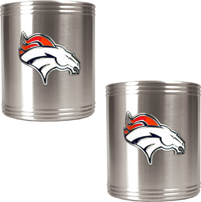 NFL Denver Broncos Stainless Steel Can Holders