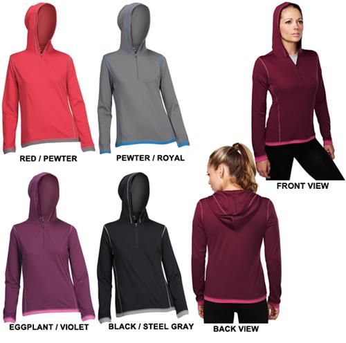 TRI MOUNTAIN Lady Phantom Pullover Hooded Shirt. Printing is available for this item.