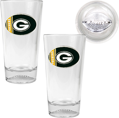 NFL Green Bay Packers 2 Piece Pint Glass Set
