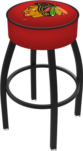 Chicago Blackhawks Blk NHL Blk or Chrome Bar Stool. Free shipping.  Some exclusions apply.