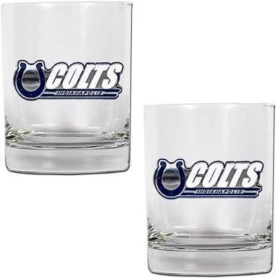 NFL Indianapolis Colts 2 piece Rocks Glass Set