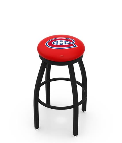 Montreal Canadiens NHL Flat Ring Blk Bar Stool. Free shipping.  Some exclusions apply.