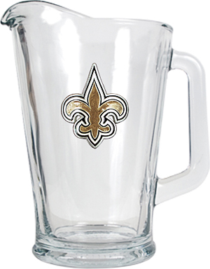 NFL New Orleans Saints 1/2 Gallon Glass Pitcher