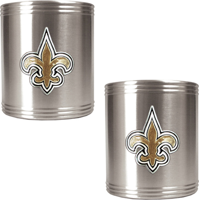 NFL New Orleans Saints Stainless Steel Can Holders