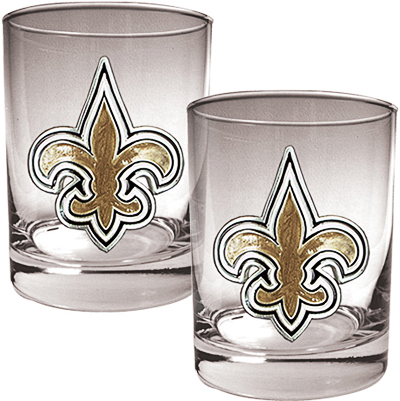 NFL New Orleans Saints 14oz Rocks Glass Set of 2