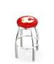 Calgary Flames NHL Flat Ring Chrome Bar Stool