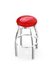 Detroit Red Wings NHL Flat Ring Chrome Bar Stool