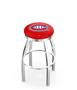 Montreal Canadiens NHL Flat Ring Chrome Bar Stool