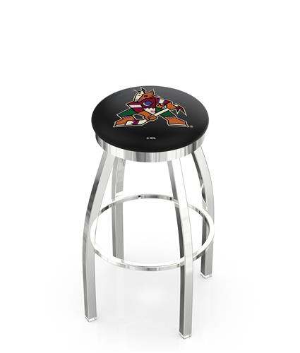 Arizona Coyotes NHL Flat Ring Chrome Bar Stool. Free shipping.  Some exclusions apply.