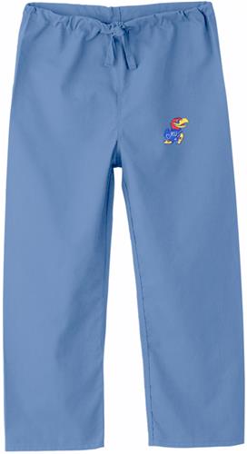 University of Kansas Kid's Sky Scrub Pant. Embroidery is available on this item.