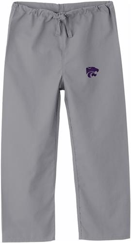 Kansas State University Kid's Gray Scrub Pants. Embroidery is available on this item.