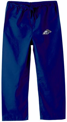 University of Akron Kid's Navy Scrub Pants. Embroidery is available on this item.