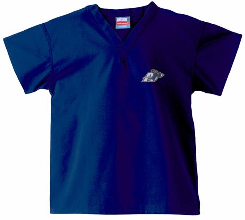 University of Akron Kid's Navy Scrub Tops. Embroidery is available on this item.
