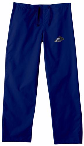 University of Akron Navy Classic Scrub Pants. Embroidery is available on this item.