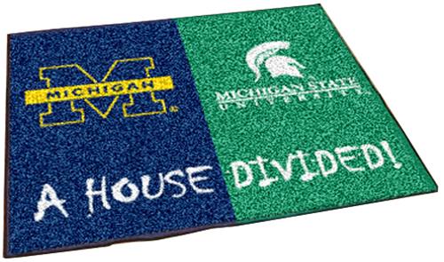 Fan Mats Michigan/Michigan State House Divided Mat