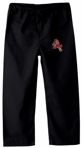 Arizona State University Kid's Black Scrub Pants. Embroidery is available on this item.