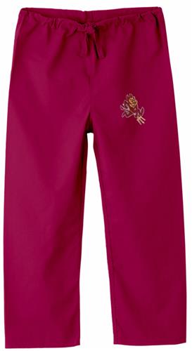 Arizona State University Kid's Crimson Scrub Pants. Embroidery is available on this item.