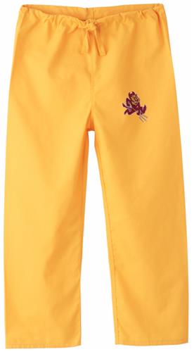 Arizona State University Kid's Gold Scrub Pants. Embroidery is available on this item.