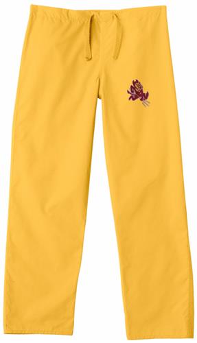 Arizona State University Gold Classic Scrub Pants. Embroidery is available on this item.